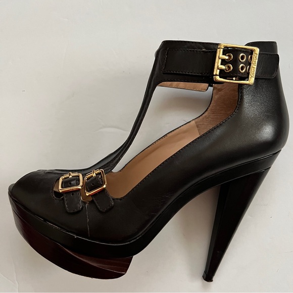 Velvet Angels Socialista Leather Platform Stilettos - Picture 3 of 16